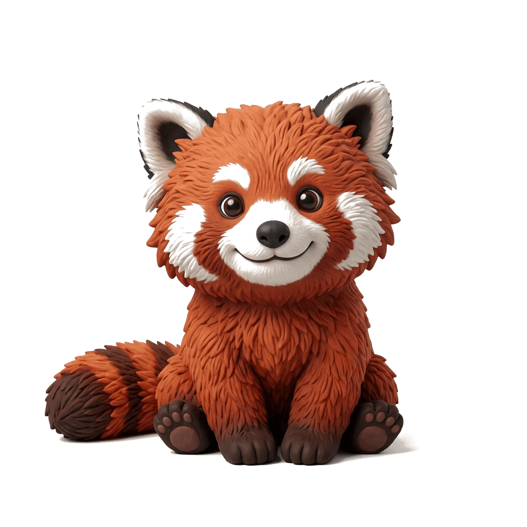 Cute 3D Red Panda